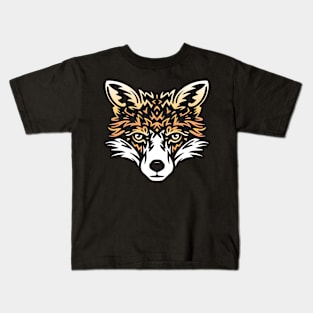 Tribal Tattoo Style Fox Kids T-Shirt